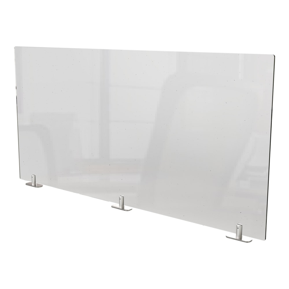 Ghent Partition Extender, With Tape, 18inH x 48inW x 1-1/2, Clear