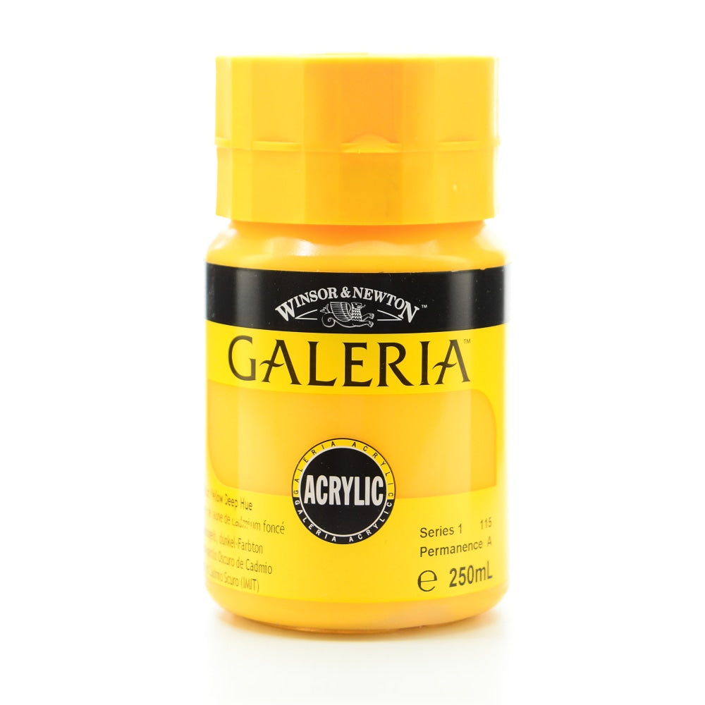 Winsor & Newton Galeria Flow Formula Acrylic Colors, 250 mL, Cadmium Yellow Deep Hue, 115, Pack Of 2