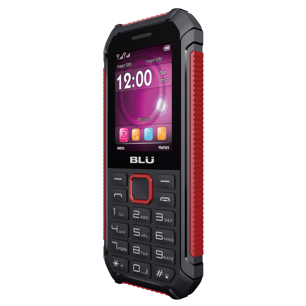 BLU Tank Extreme 2.4 T450X Cell Phone, Black/Red