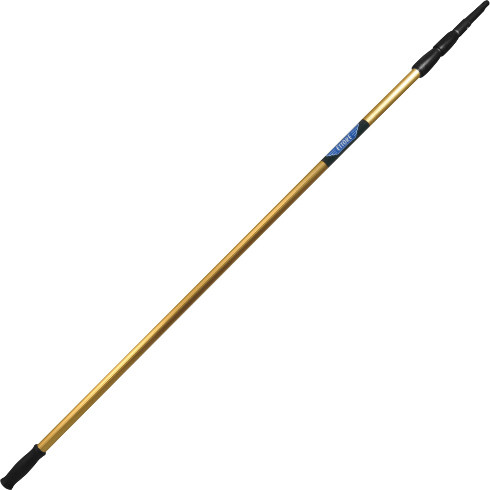 Ettore REA-C-H 3-section Extension Pole - 18 ft Length - Gold - Anodized Aluminum - 1 Each