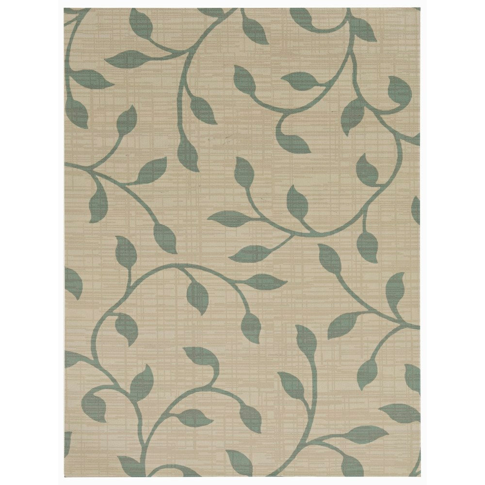 Foss Floors Area Rug, 6ftH x 8ftW, Vine, Blue/Beige