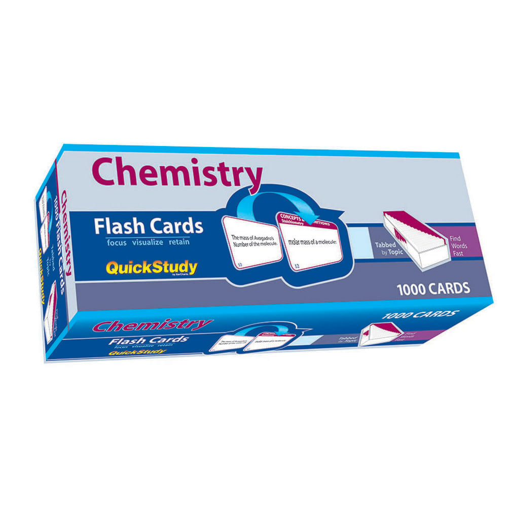 QuickStudy Flash Cards, 4in x 3-1/2in, Chemistry, Pack Of 1,000 Cards