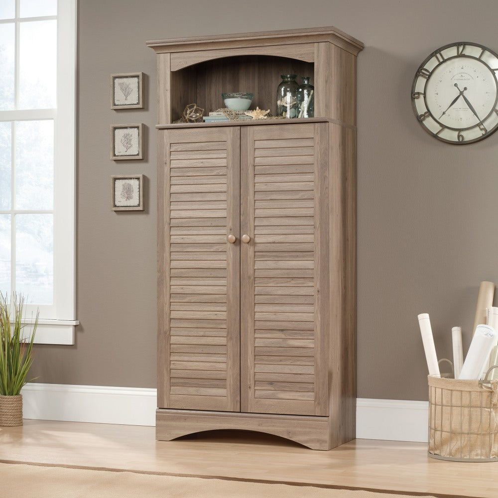 Sauder Harbor View Storage Cabinet, Salt Oak