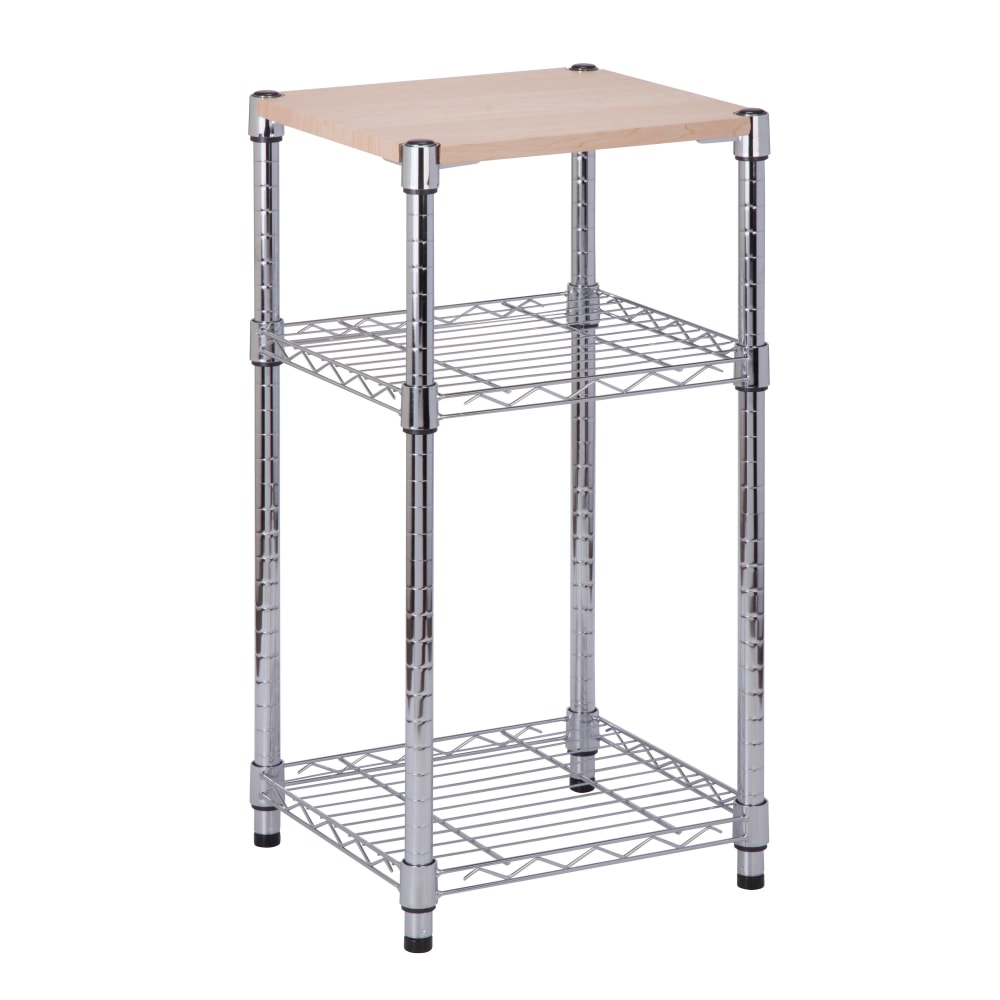 Honey-Can-Do Urban Steel Adjustable NSF 3-Tier Shelving Unit, Chrome