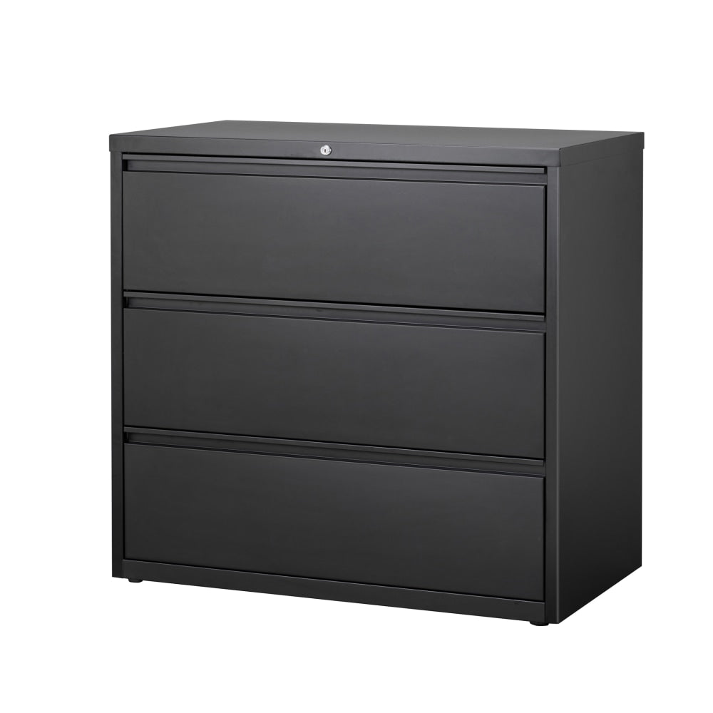 WorkPro 42inW x 18-5/8inD Lateral 3-Drawer File Cabinet, Black