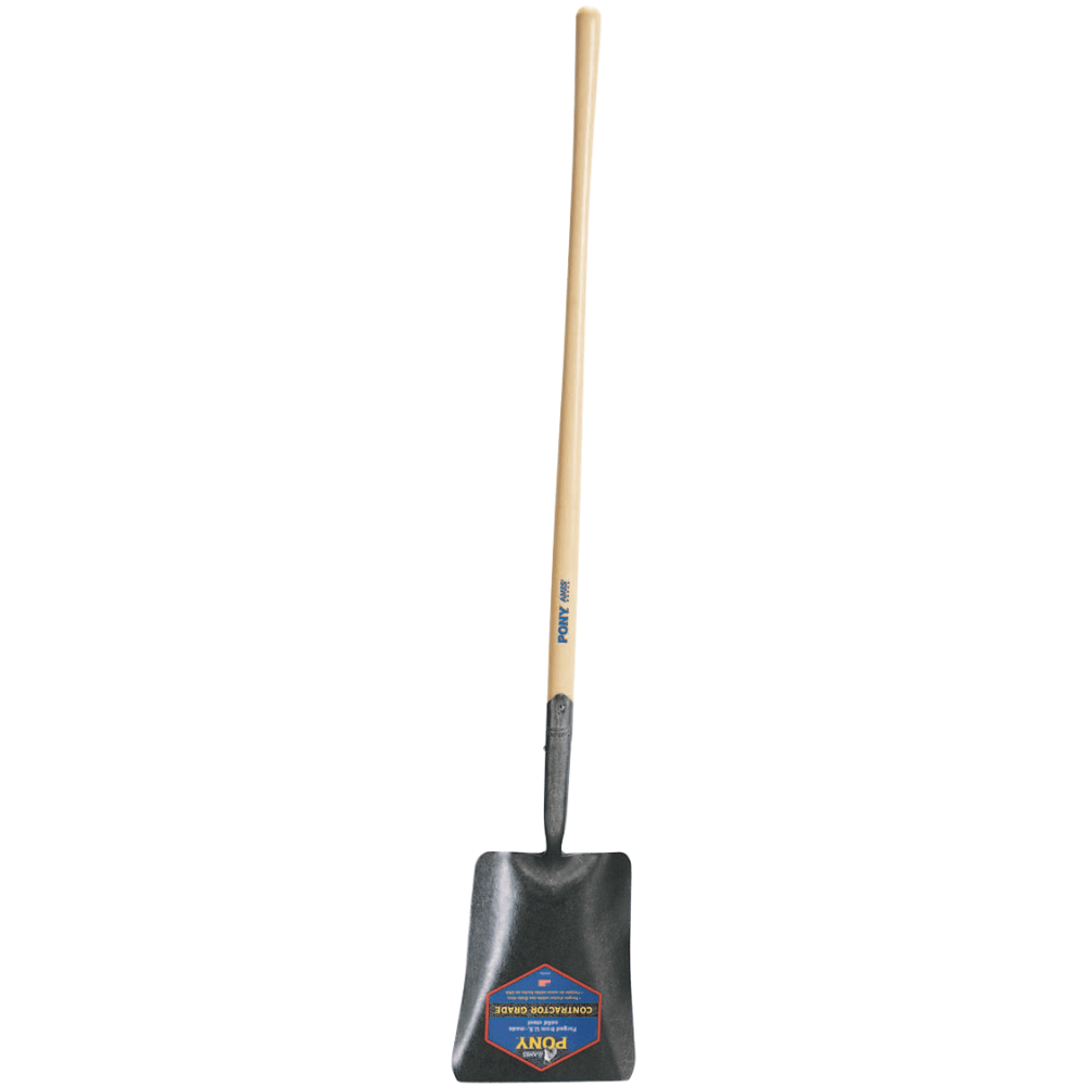 Square Point Shovel, 12 X 9.75 Blade, 47 in White Ash Straight Handle