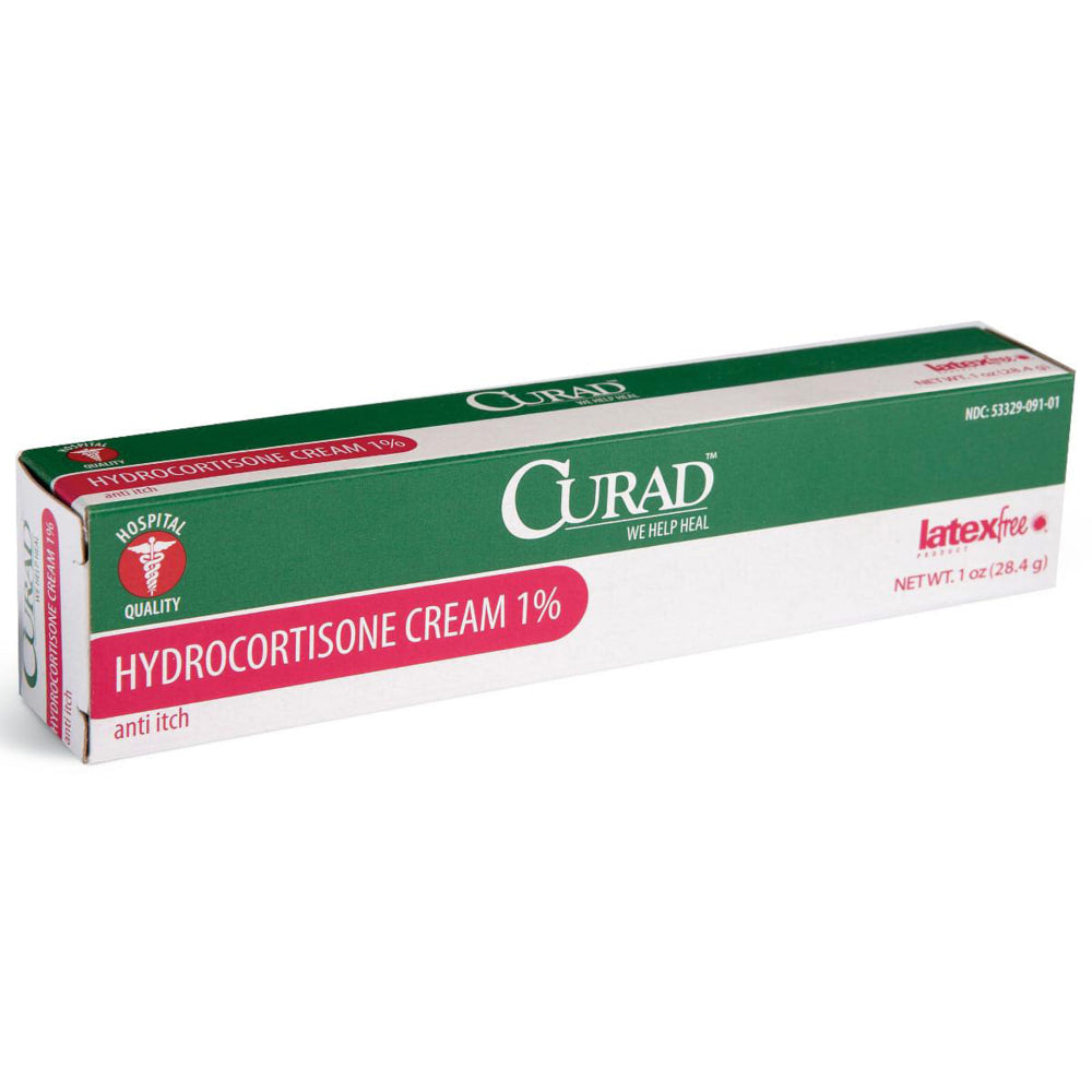 CURAD Hydrocortisone Cream, 1 Oz Tubes, Pack Of 12