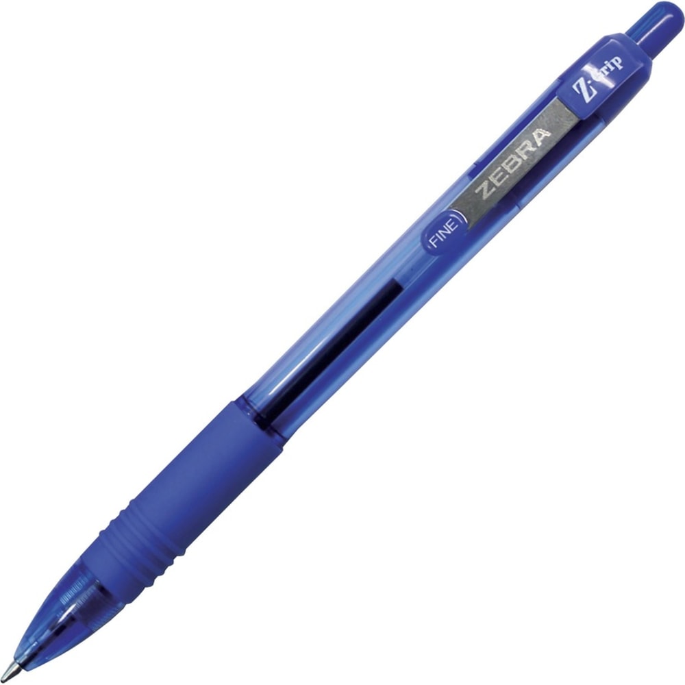 Zebra Pen Z-Grip Retractable Ballpoint Pens - 0.7 mm Pen Point Size - Retractable - Blue - 1 Dozen