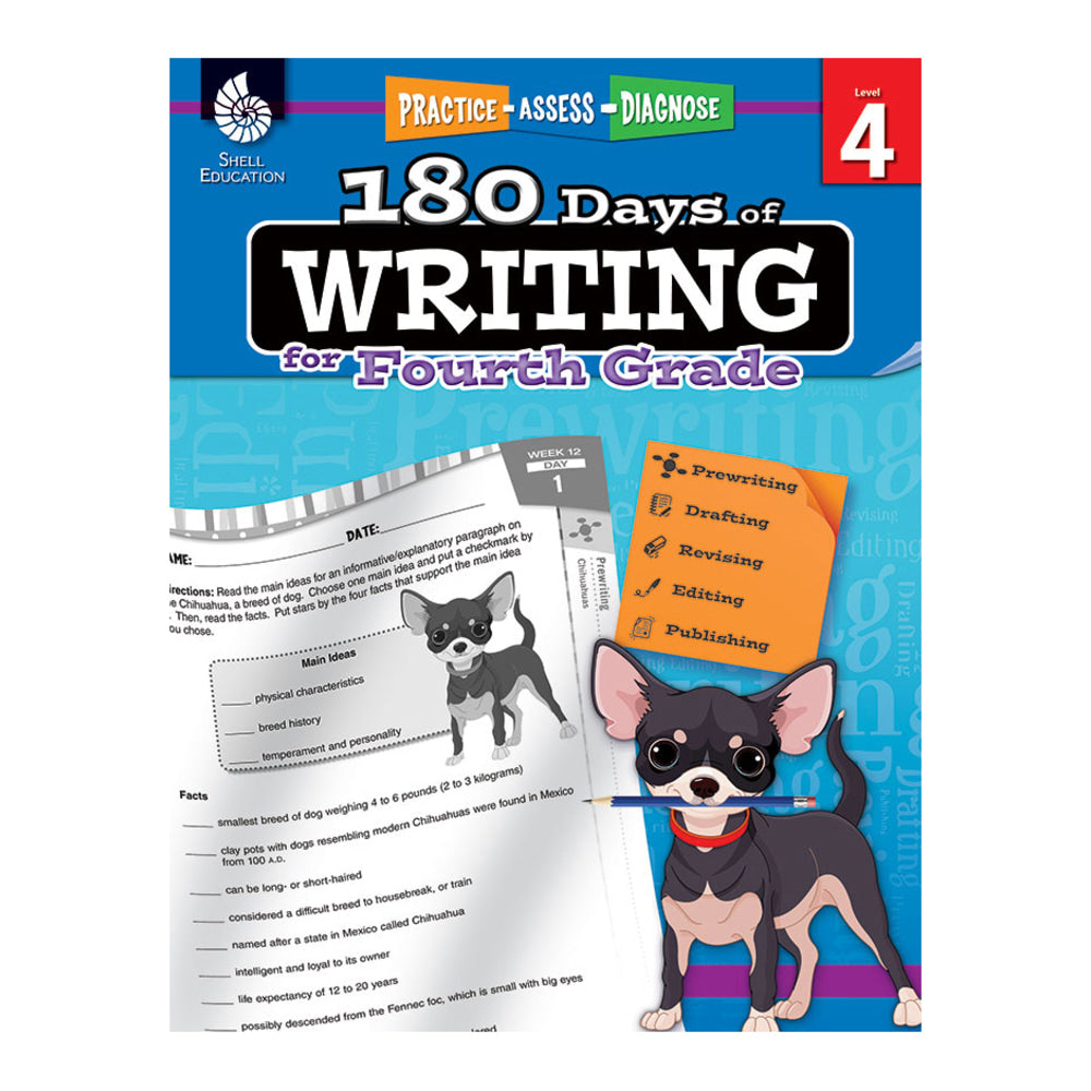 Shell Education 180 Days Of Writing Workbook, Grade 4