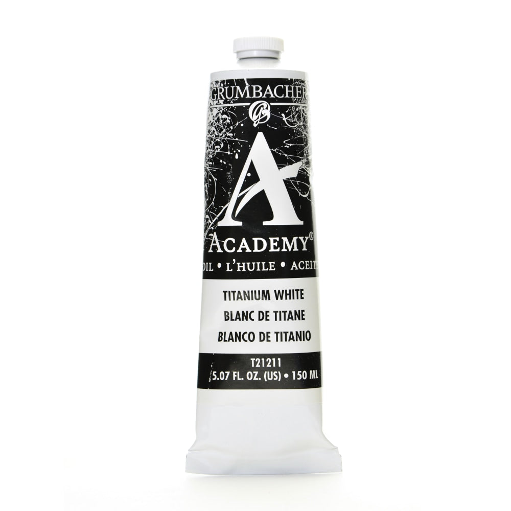 Grumbacher Academy Oil Colors, 5.07 Oz, Titanium White, Pack Of 2