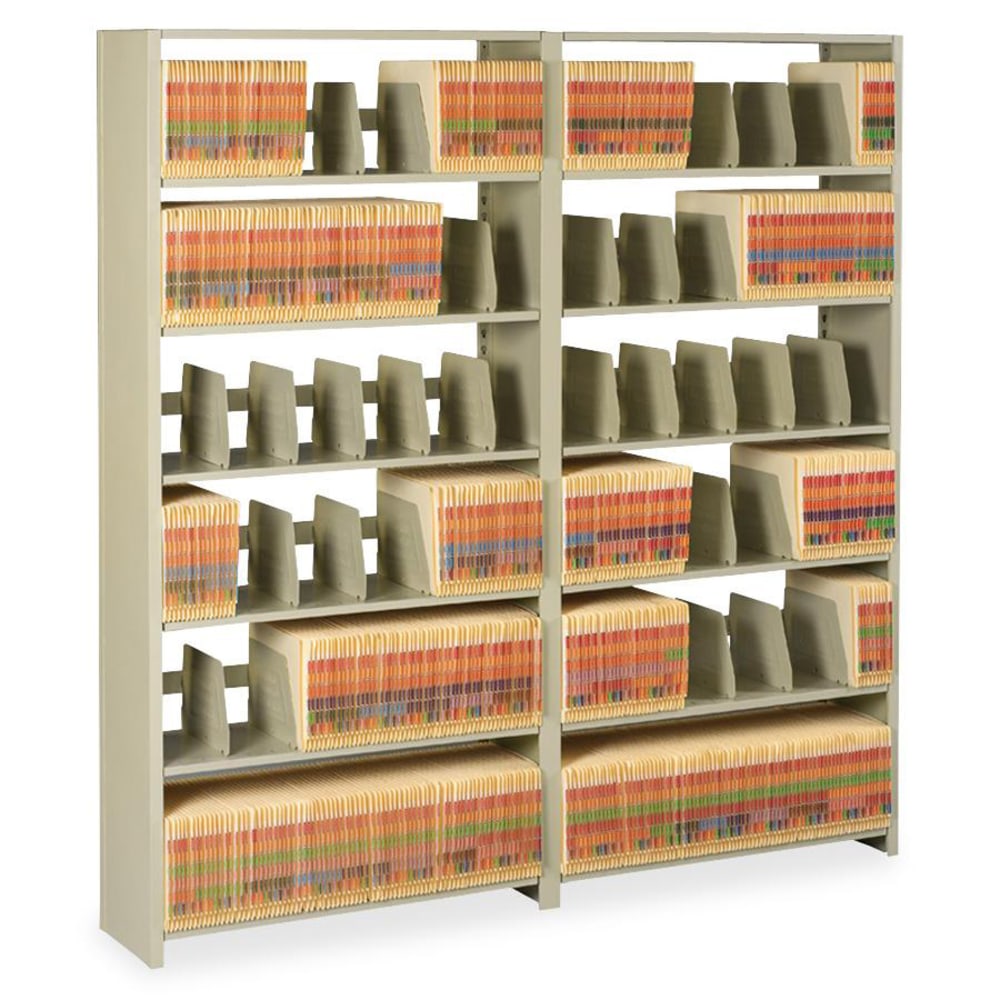 Tennsco Snap-Together Open Shelving Unit, 88inH x 48inW x 12inD, Sand