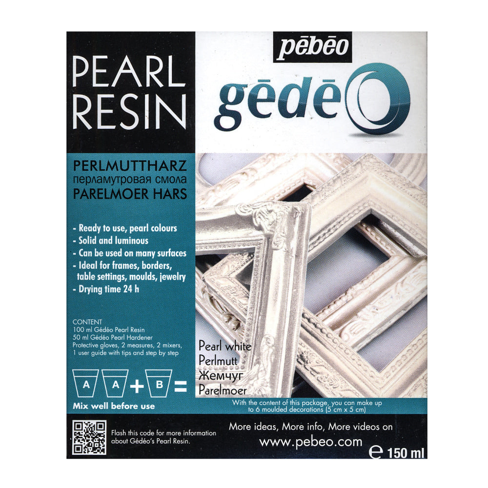 Pebeo Gedeo Pearl Resins, Pearl White, 150 Ml