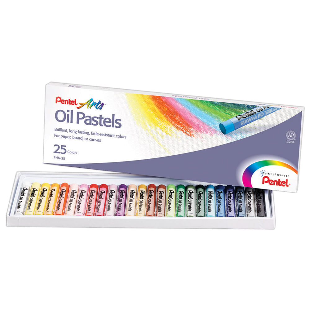 Pentel Arts Oil Pastels, 25-Color Set