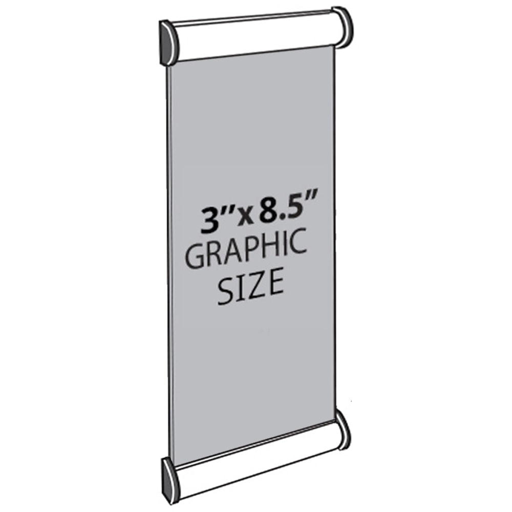 Azar Displays Vertical/Horizontal Large-Format Snap Frames, 8.5inH x 3inW x 1/2inD, Silver, Pack Of 10 Frames