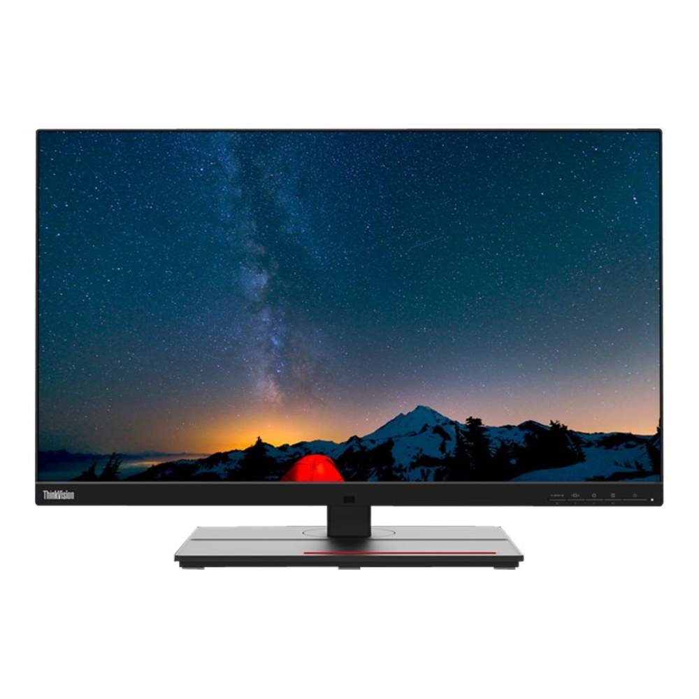 Lenovo ThinkVision P27u-20 - LED monitor - 27in - 3840 x 2160 4K - IPS - 450 cd/m2 - 1000:1 - 4 ms - Thunderbolt 4, 2xHDMI, DisplayPort - speakers - raven black - with ThinkVision MC 50 monitor webcam