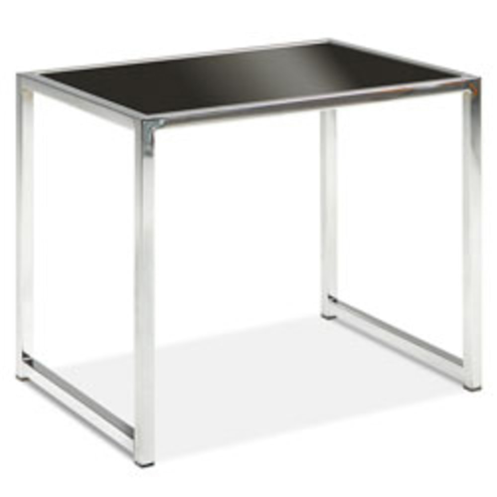 Ave Six Yield End Table, Chrome/Black