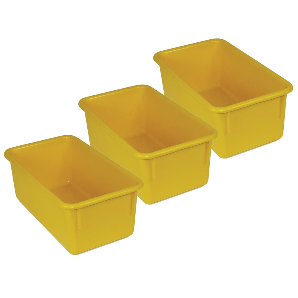 Romanoff Stowaway Trays, 5-1/4inH x 7-3/4inW x 13-1/4inD, Yellow, Pack Of 3 Trays