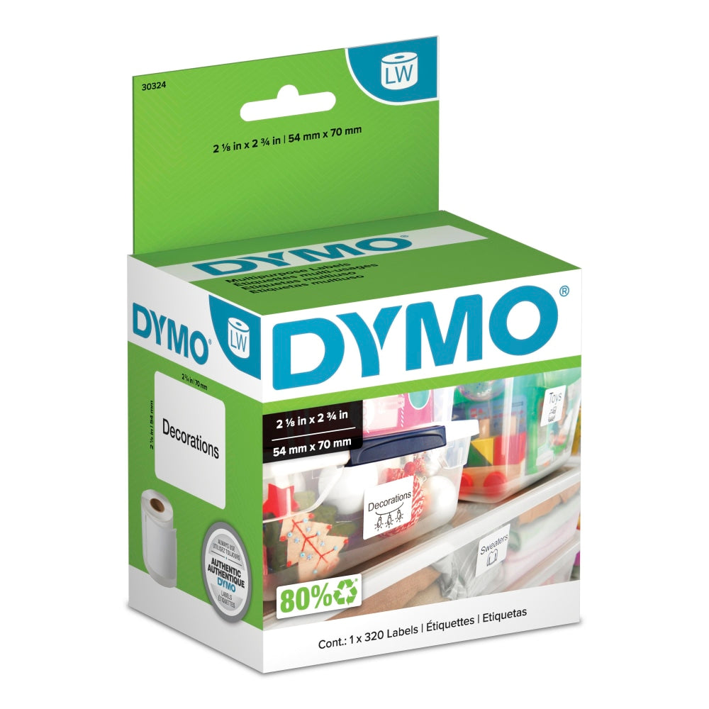 DYMO LabelWriter 30324 LabelWriter Labels, 2 1/8in x 2 3/4in