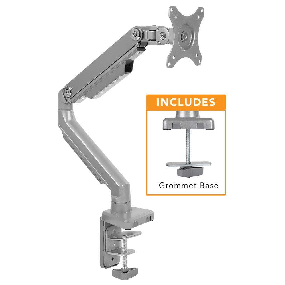 Mount-It! MI-2761 Monitor Desk Arm, 15inH x 10inW x 4.5inD, Silver