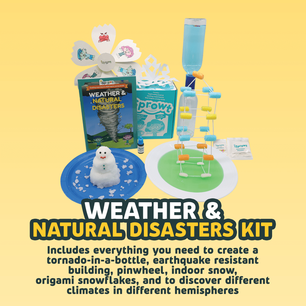 iSprowt Fun Science Kits For Kids, Weather And Natural Disasters, Kindergarten to Grade 5