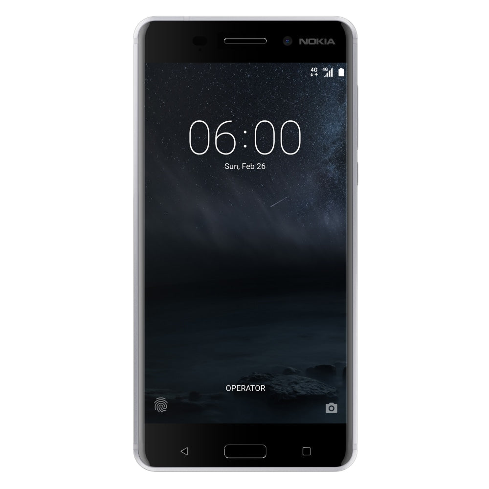 Nokia 6 TA-1025 Cell Phone, Silver, PNN100293