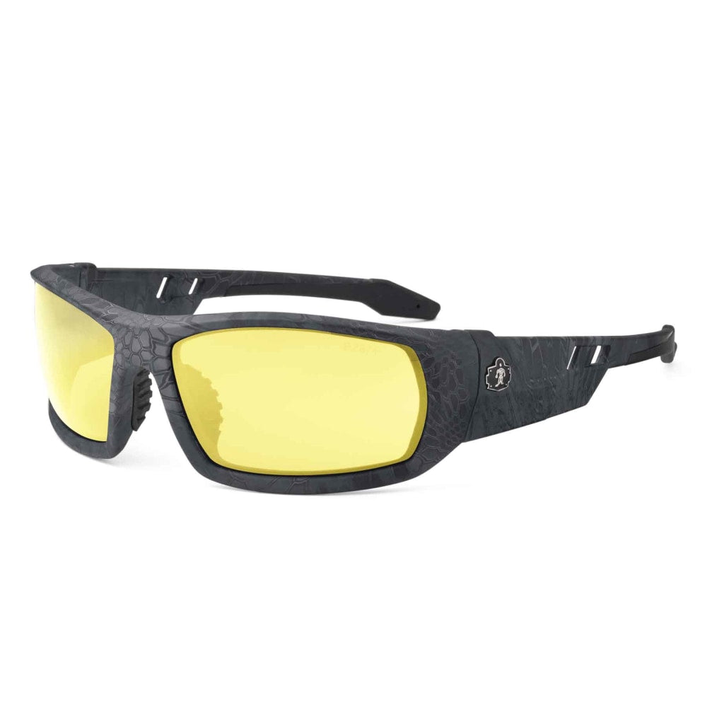 Ergodyne Skullerz Safety Glasses, Odin, Kryptek Typhon Frame, Yellow Lens