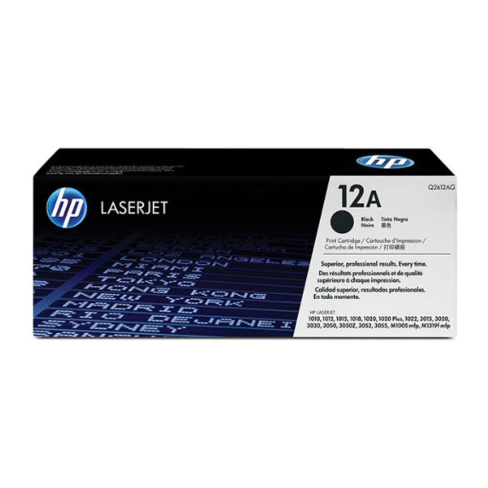 HP 12A Black Toner Cartridge, Q2612AG