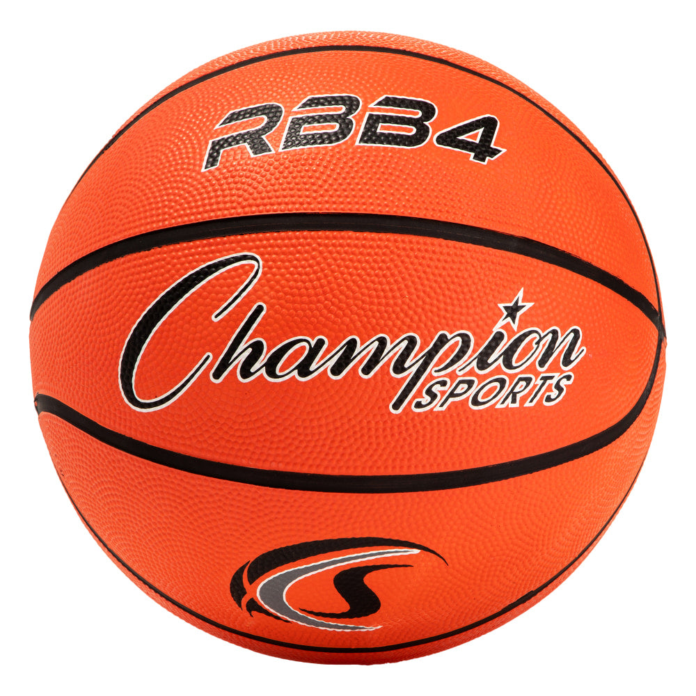 Champion Sports Rubber Basketballs, Size 6, Coral Orange/Orange, Pack Of 2 Balls