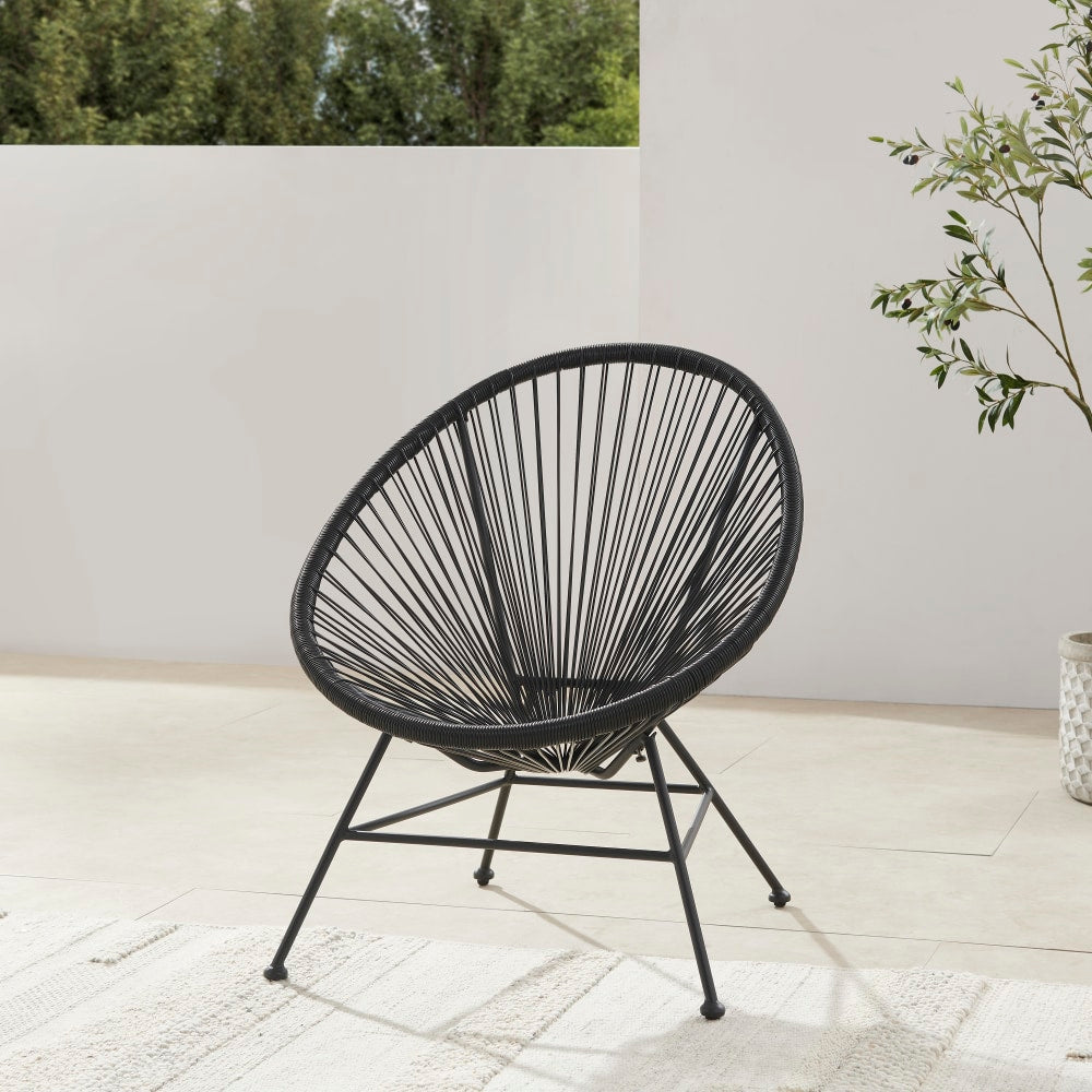 Linon Aurene Outdoor Chair, Black