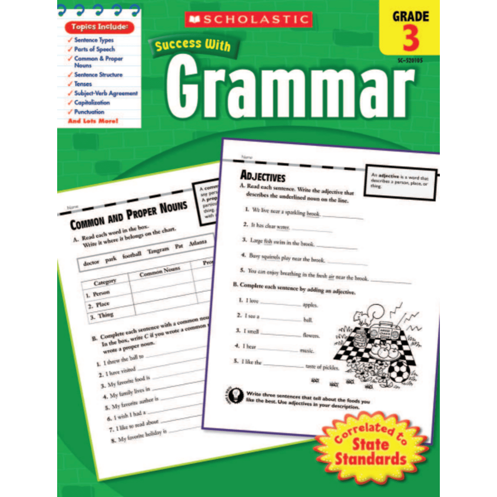 Scholastic Success With: Grammar Workbook, Grade 3