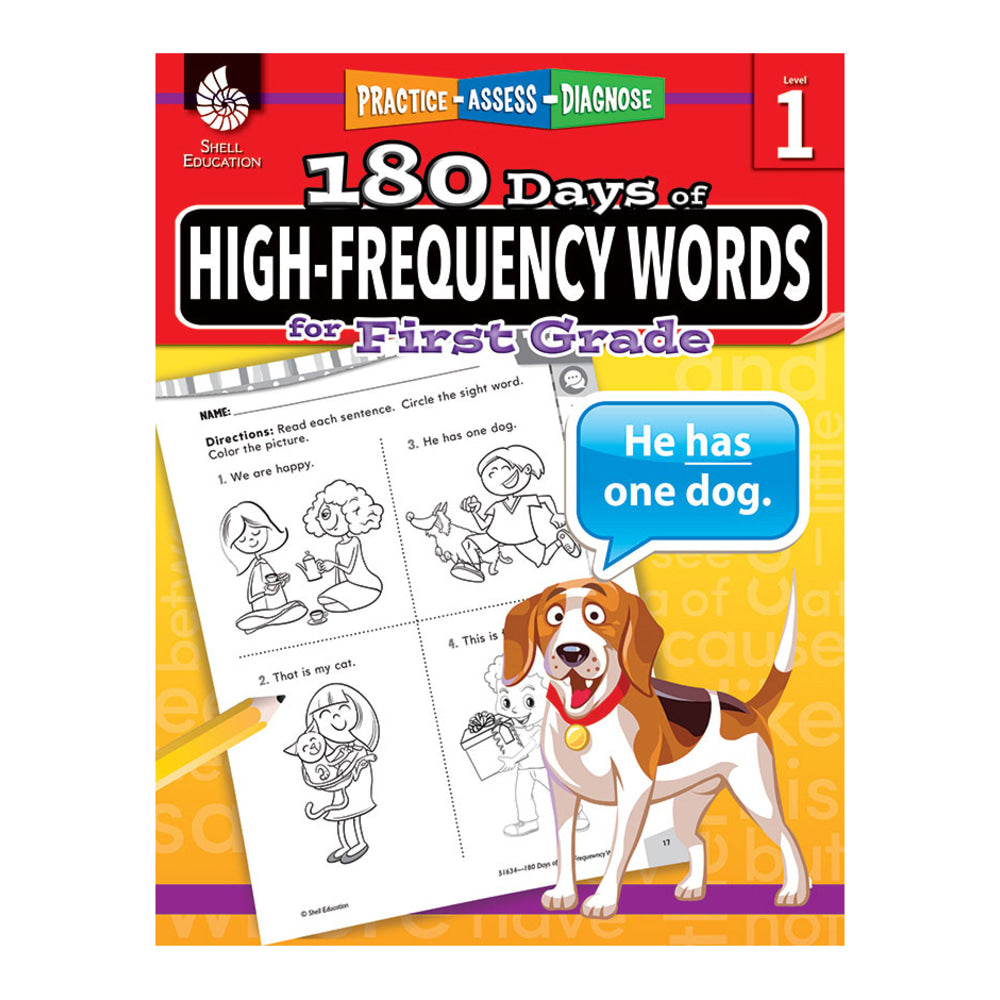 Shell Education 180 Days Of High-Frequency Words, Grade 1