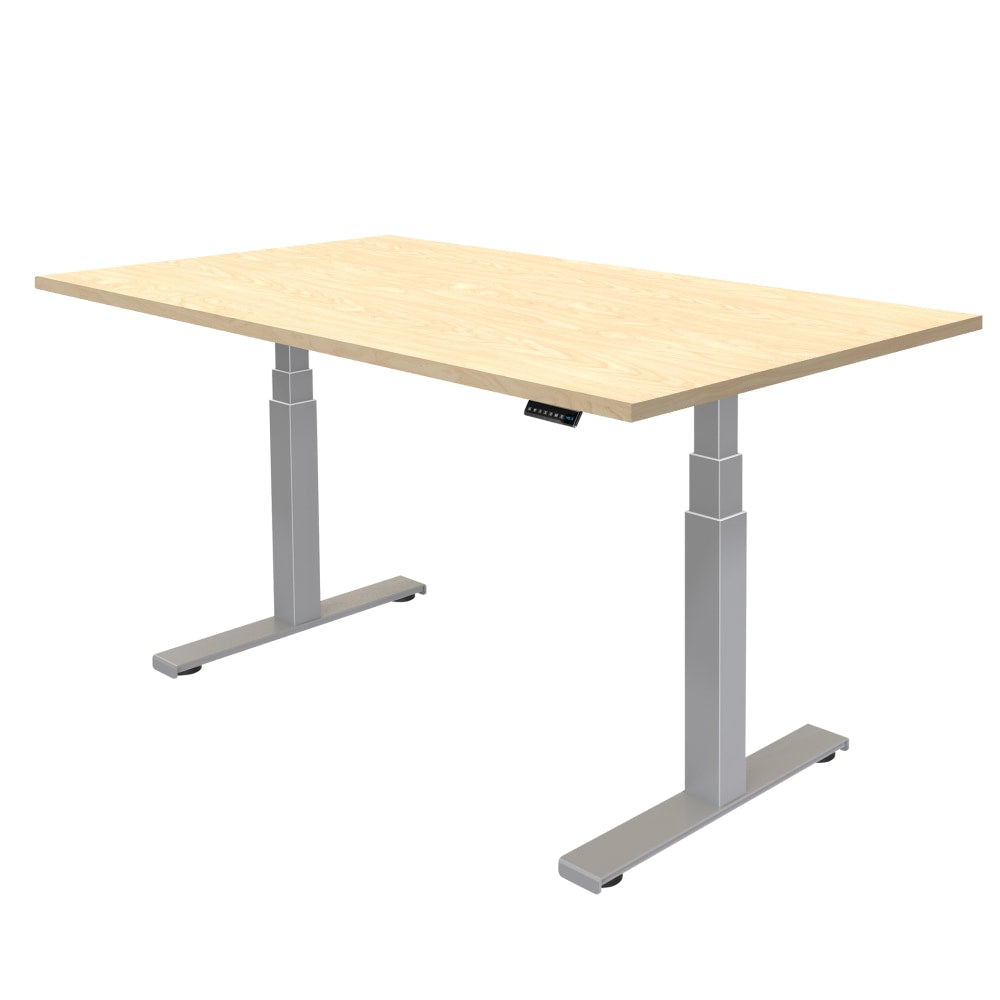 Fellowes Cambio 48inW Height-Adjustable Computer Desk, Maple