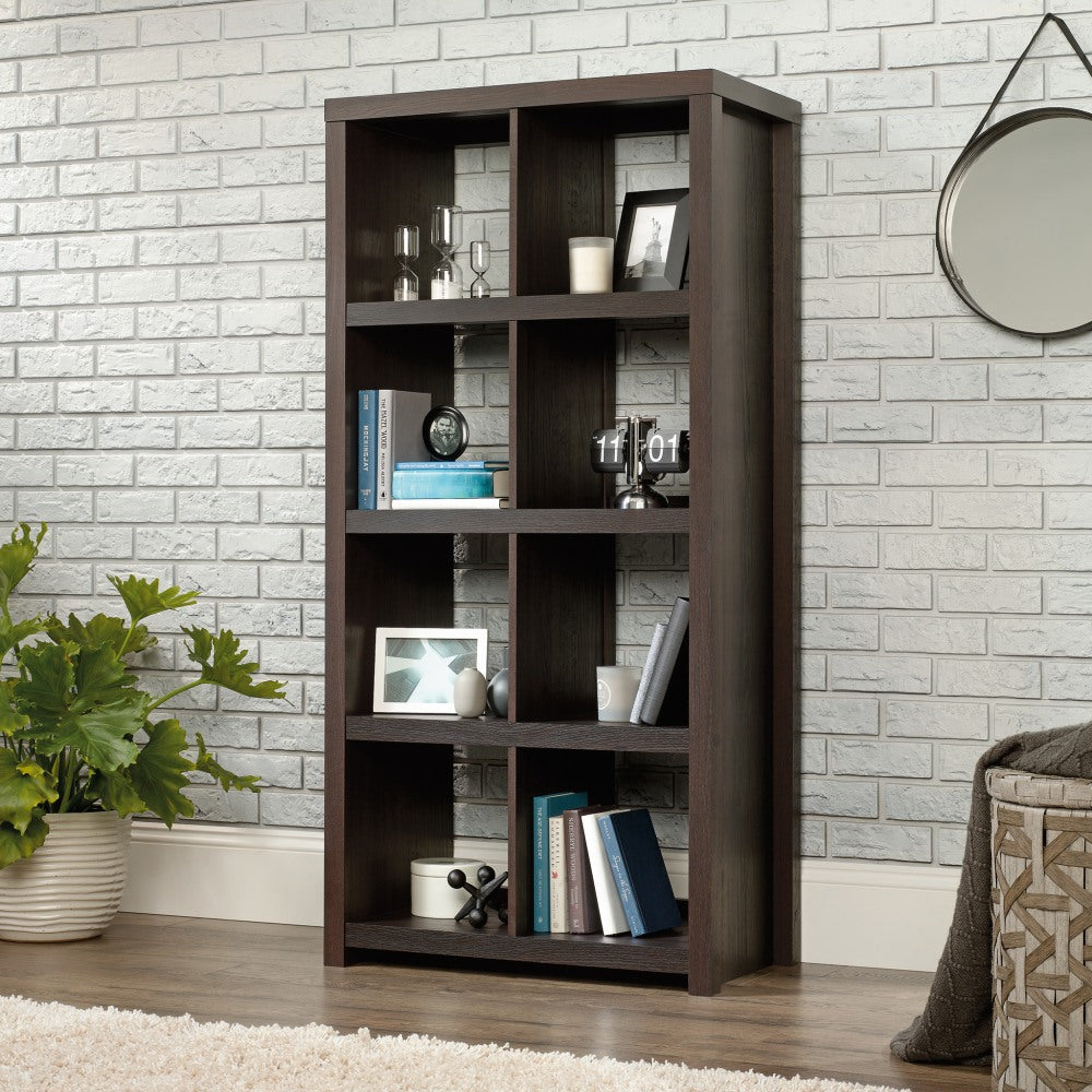 Sauder Homeplus 62inH 8-Cube Storage Bookcase, Dakota Oak