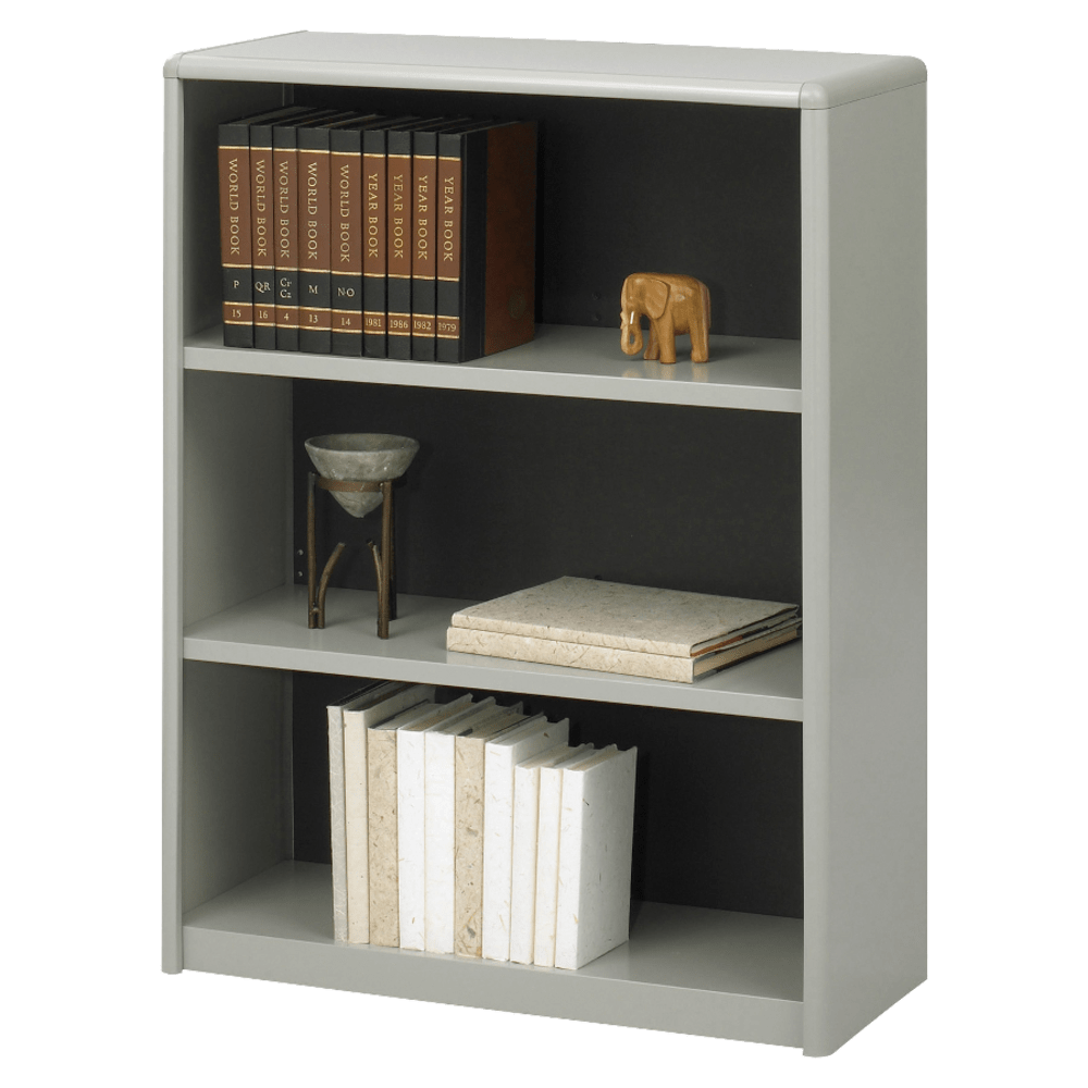 Safco Value Mate Steel Modular Shelving Bookcase, 3 Shelves, 40inH x 31-3/4inW x 13-1/2inD, Gray