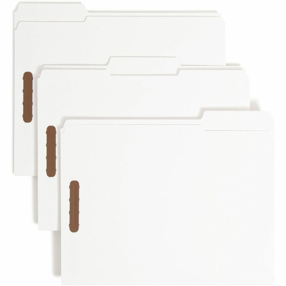 Smead Fastener File Folders, Letter Size, White, Box Of 50 Folders