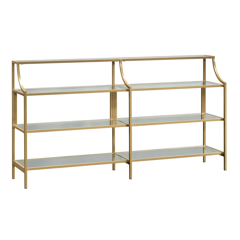 Sauder International Lux Console Table, Satin Gold