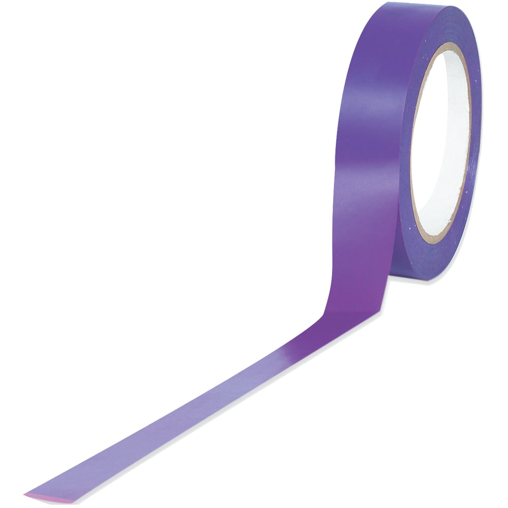 BOX Packaging Solid Vinyl Safety Tape, 3in Core, 1in x 36 Yd., Purple, Case Of 3