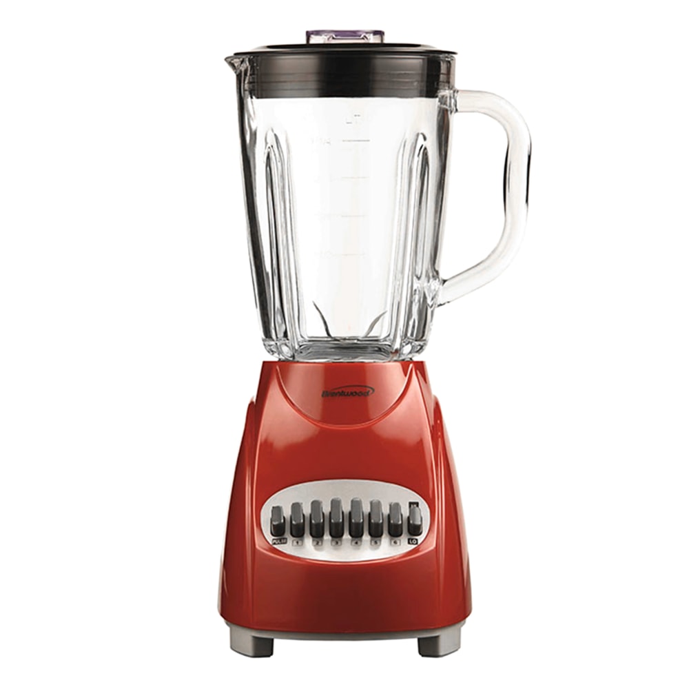 Brentwood 12-Speed Blender Glass Jar, Red