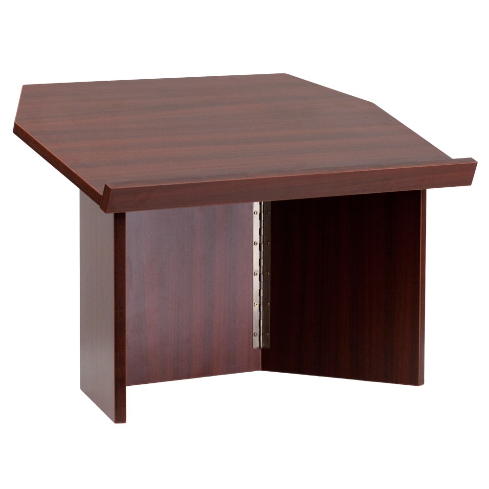 Flash Furniture Foldable Tabletop Lectern, 19inH x 27inW x 16-1/4inD, Mahogany