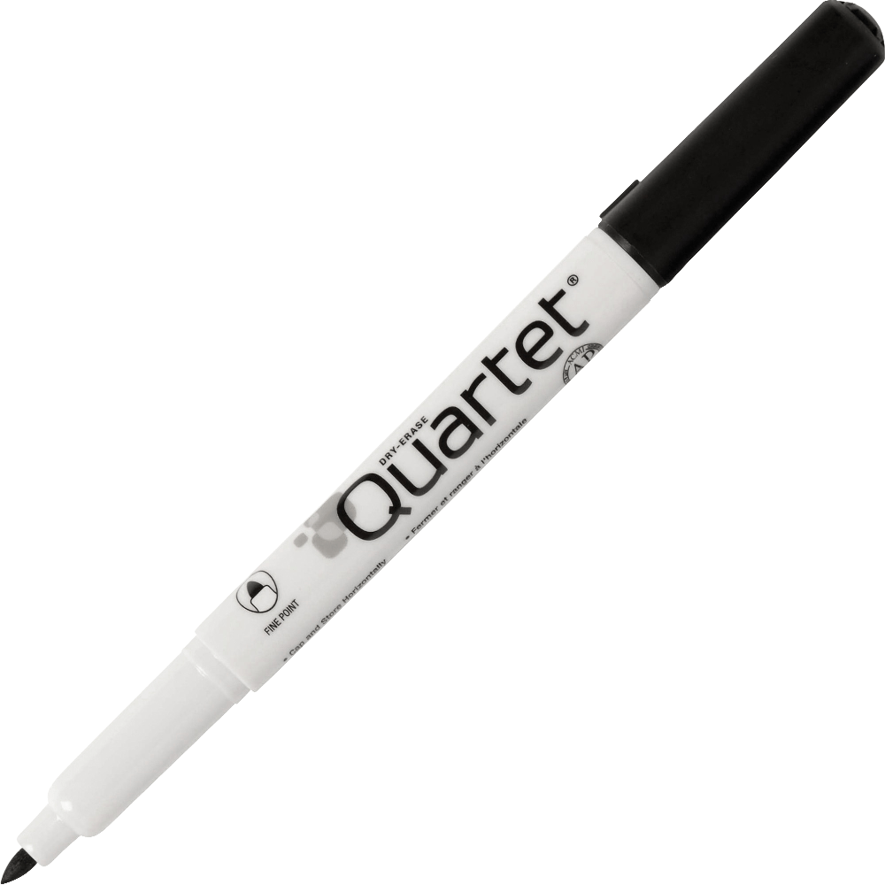 Quartet Dry-Erase Markers, Fine Point, Black, Pack Of 12