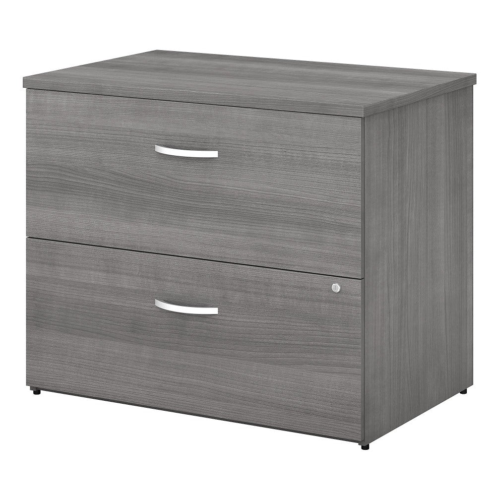 Bush Business Furniture Studio C 35-2/3inW x 23-1/3inD Lateral 2-Drawer File Cabinet, Platinum Gray, Standard Delivery