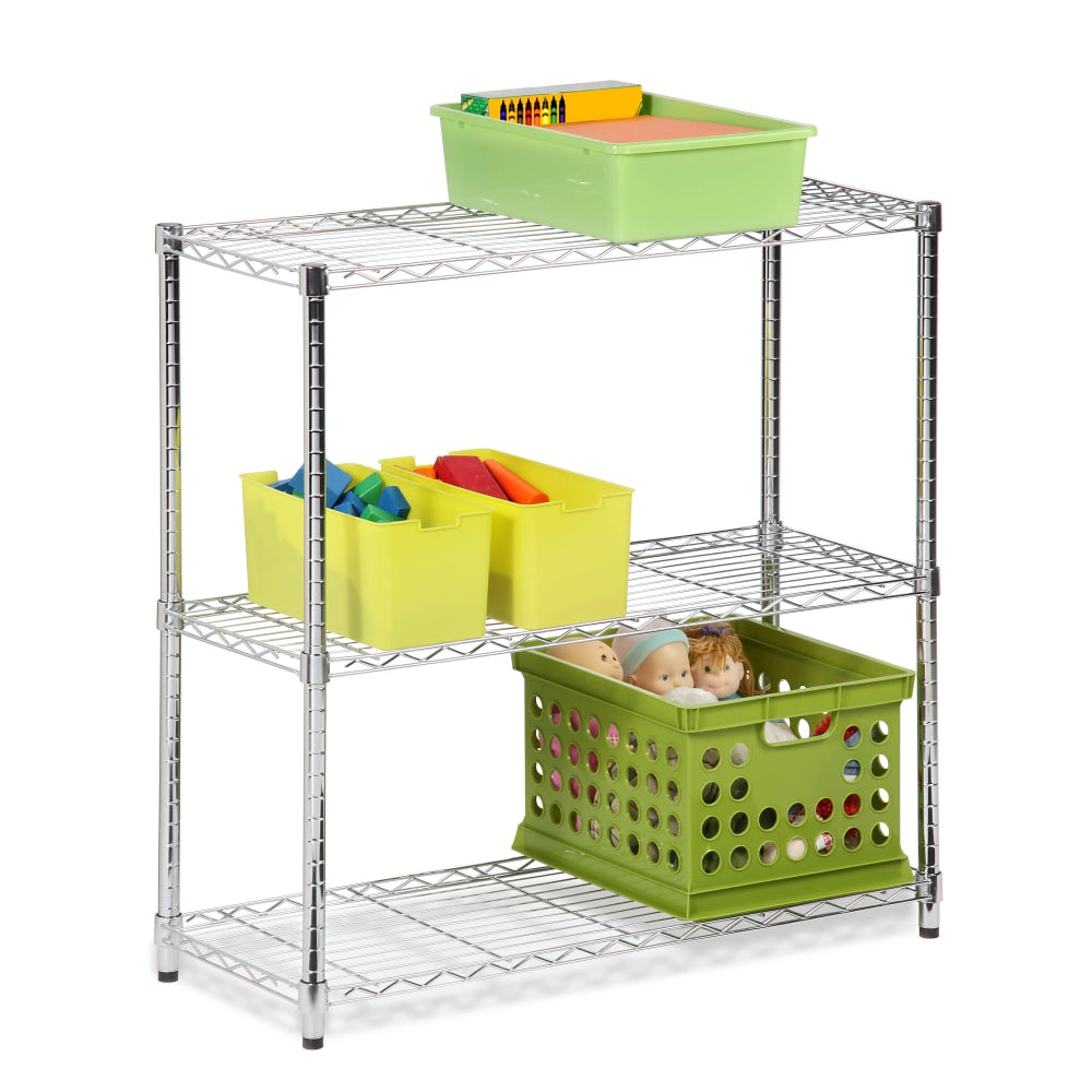 Honey-Can-Do Urban Steel Adjustable NSF Shelving Unit, 3-Tiers, Chrome