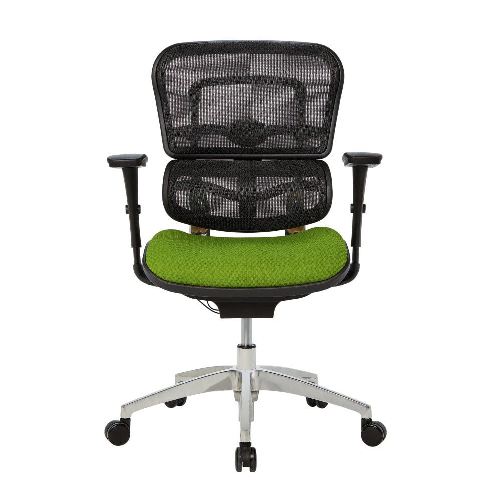 WorkPro 12000 Series Ergonomic Mesh/Premium Fabric Mid-Back Chair, Black/Lime, BIFMA Compliant