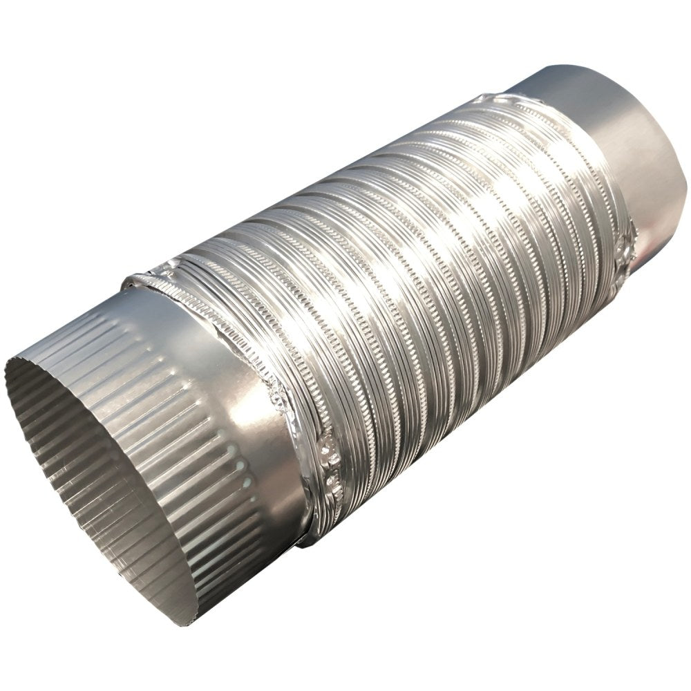 Builders Best 4in x 2ft Semi-Rigid Push-Fit Duct, Silver, BDB111564