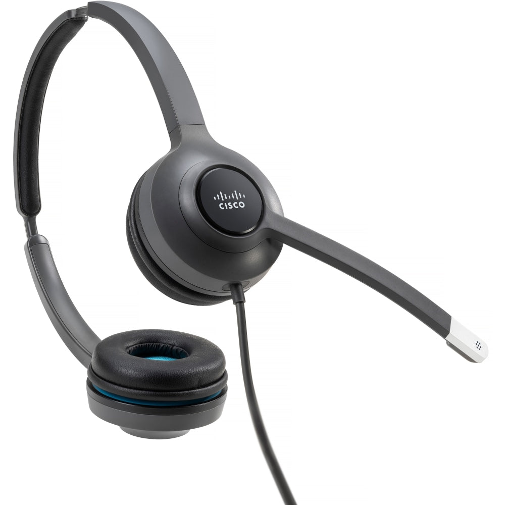 Cisco 522 Headset - Stereo - Mini-phone (3.5mm) - Wired - 90 Ohm - 50 Hz - 18 kHz - Over-the-head - Binaural - Supra-aural - Uni-directional, Electret, Condenser Microphone