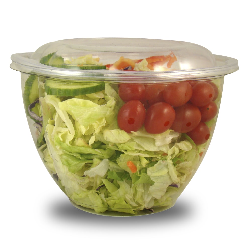 Stalk Market Compostable Bowls, Salad, 48 Oz, Clear, Pack Of 300 Bowls