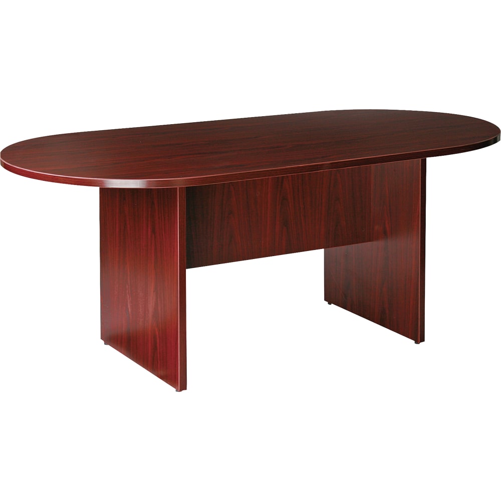 Lorell Prominence 2.0 Racetrack Conference Table, 72inW, Mahogany