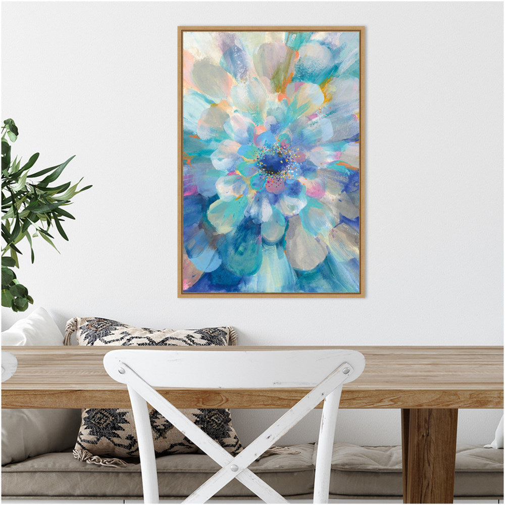 Amanti Art Intensity Floral II by Danhui Nai Framed Canvas Wall Art Print, 16in x 23in, Maple