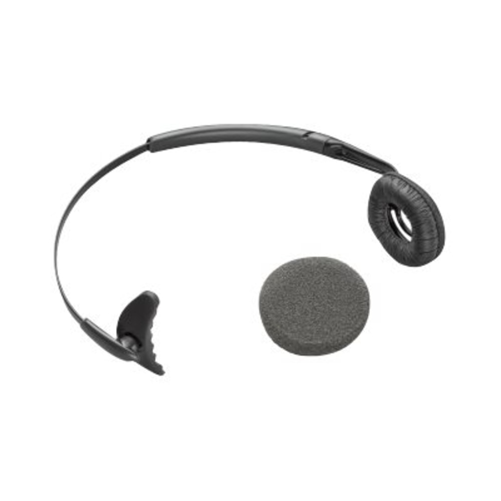 Plantronics Uniband Headband With Leatherette Ear Cushion For Wireless Headsets, Black