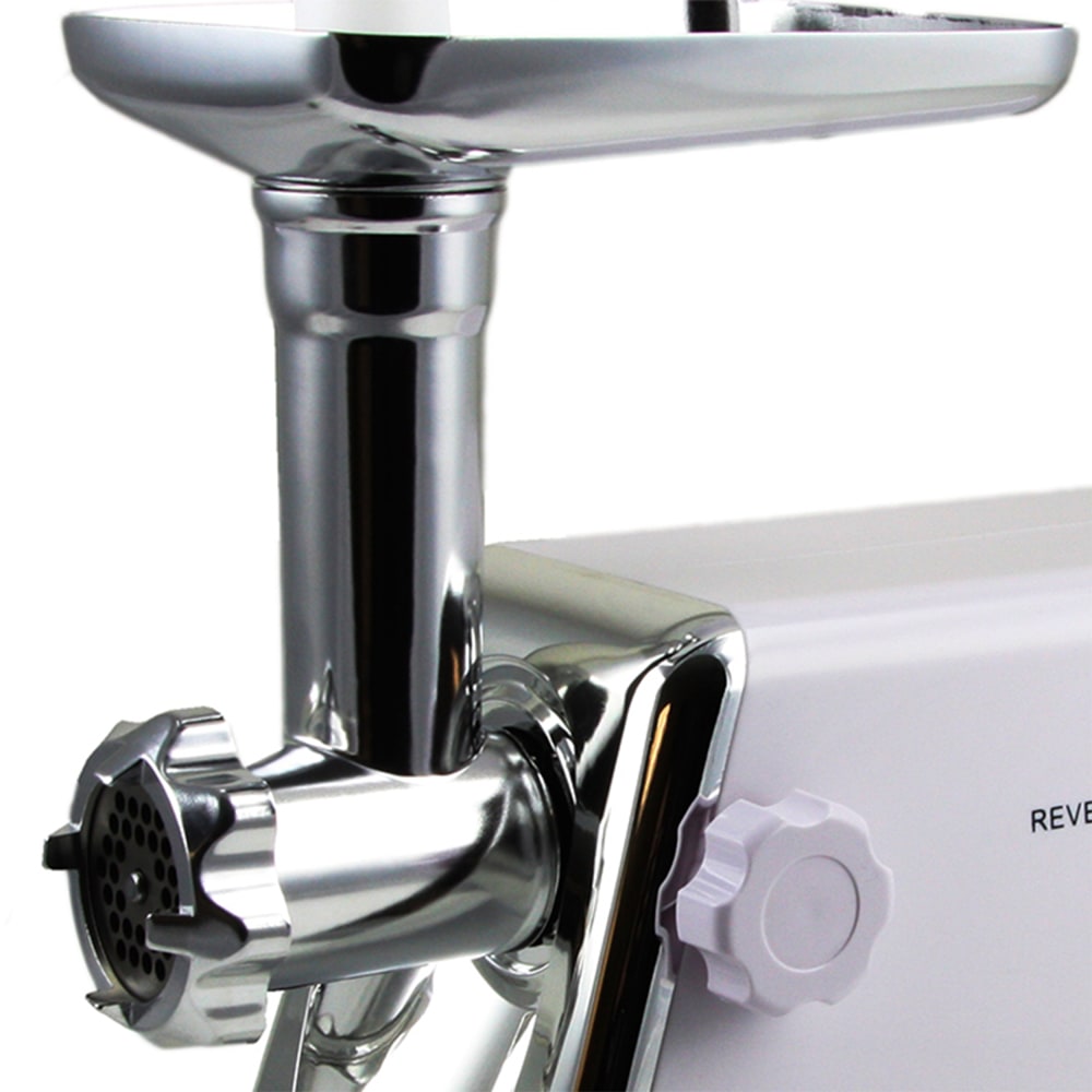 MegaChef 1200 W Ultra Powerful Automatic Meat Grinder, White